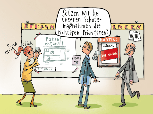 Cartoon zum Thema Vertraulichkeit