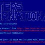 Bekennerschreiben der Hunters-International-Gruppe.