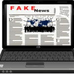 Laptop mit Fake News CEO-Fraud Deepfakes
