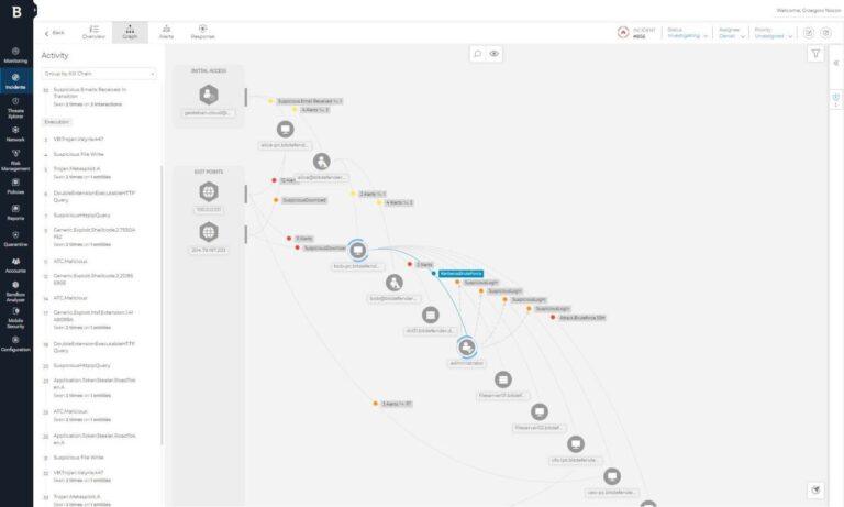 Ansicht sicherheitsrelevanter Ereignisse in einem Cloud Security Posture Management.