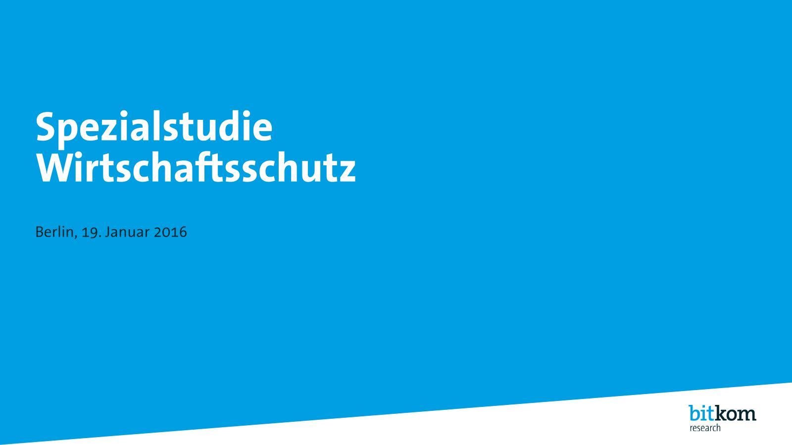 Spezialstudie Wirtschaftsschutz