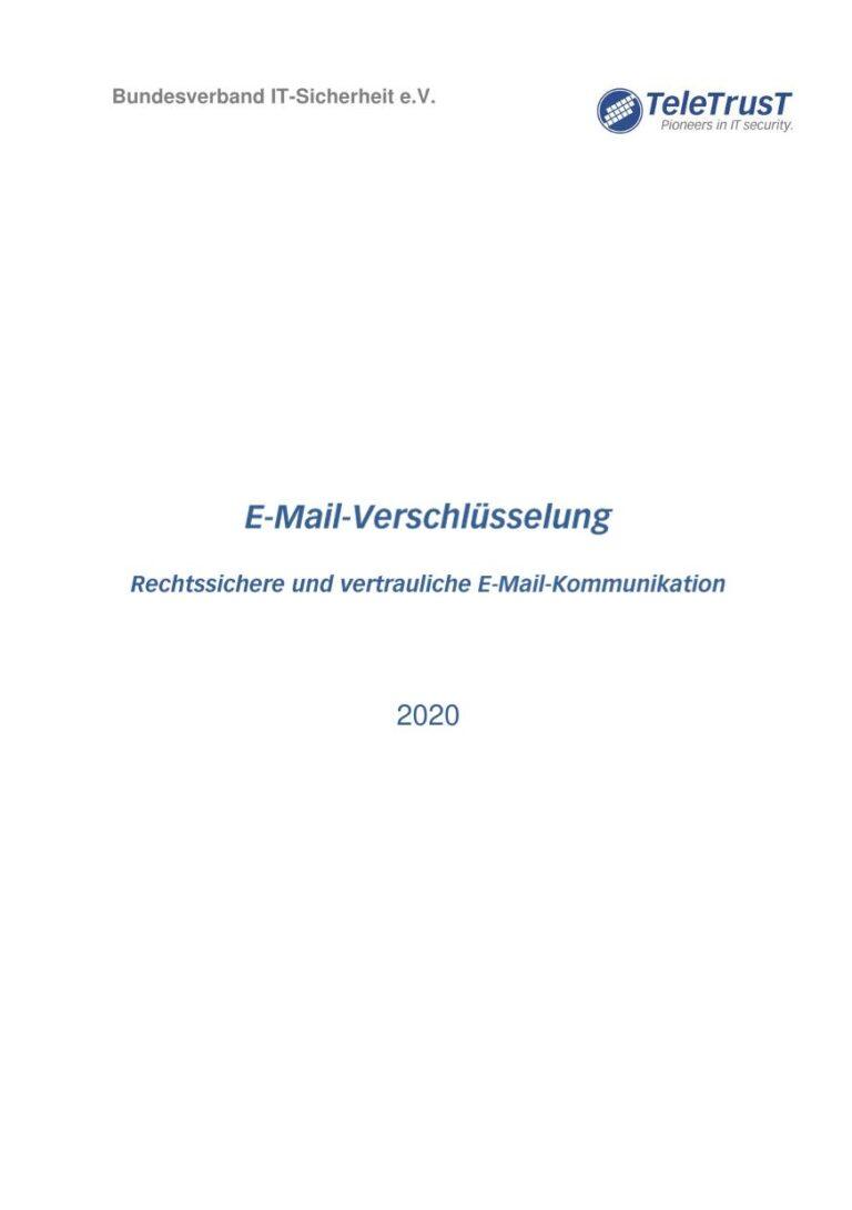 E-Mail-Verschlüsselung - Eine Handreichung von TeleTrusT