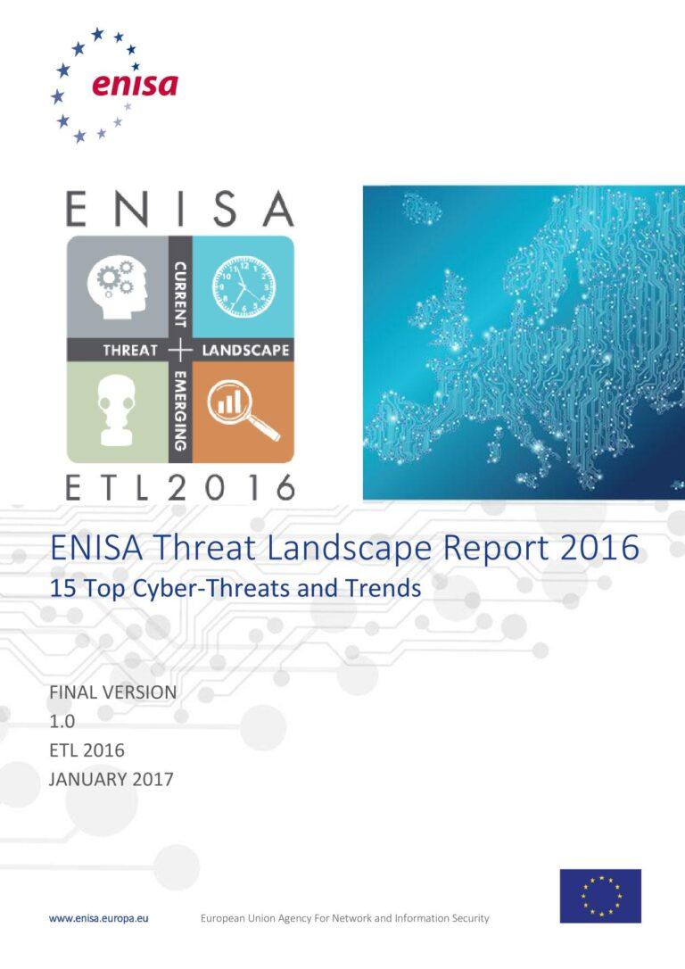 ENISA Threat Landscape Report 2016