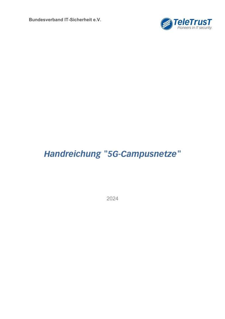 TeleTrusT-Handreichung 5G-Campusnetze