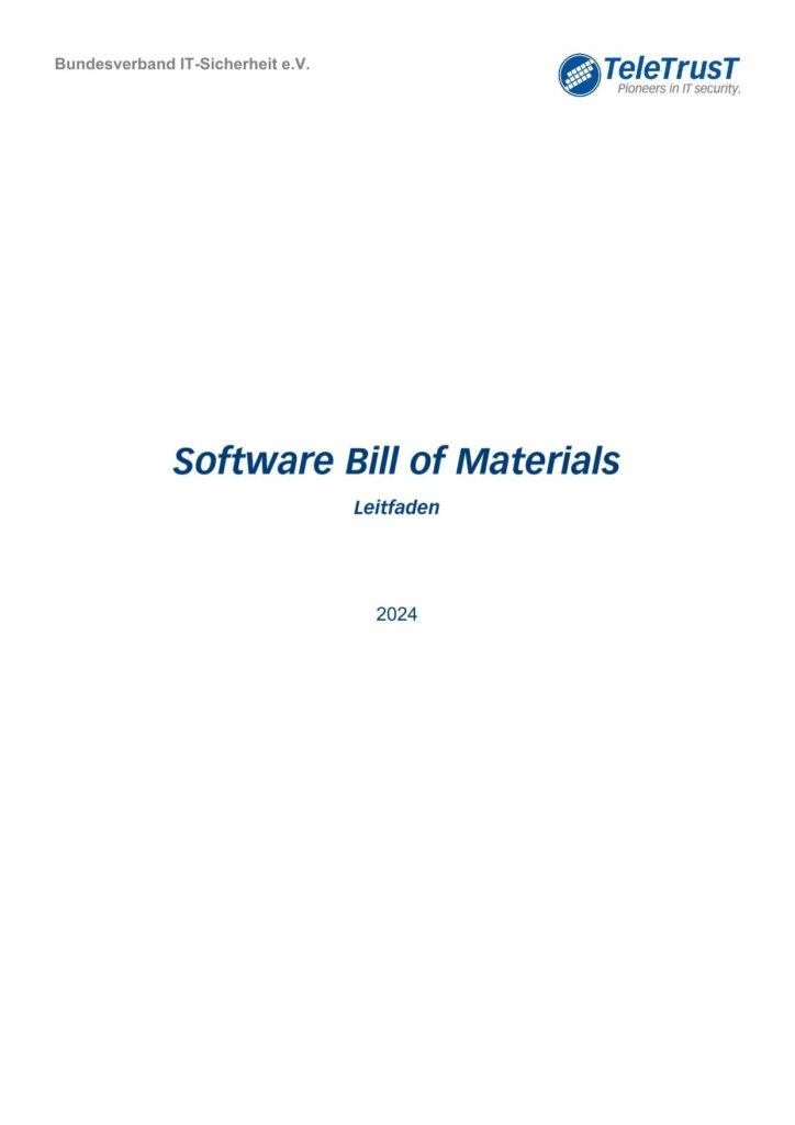 TeleTrusT-Leitfaden zur Software Bill of Materials (SBOM)