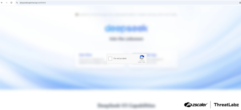 Gefälschtes CAPTCHA als Köder in einer DeepSeek-basierten Malware-Kampagne.