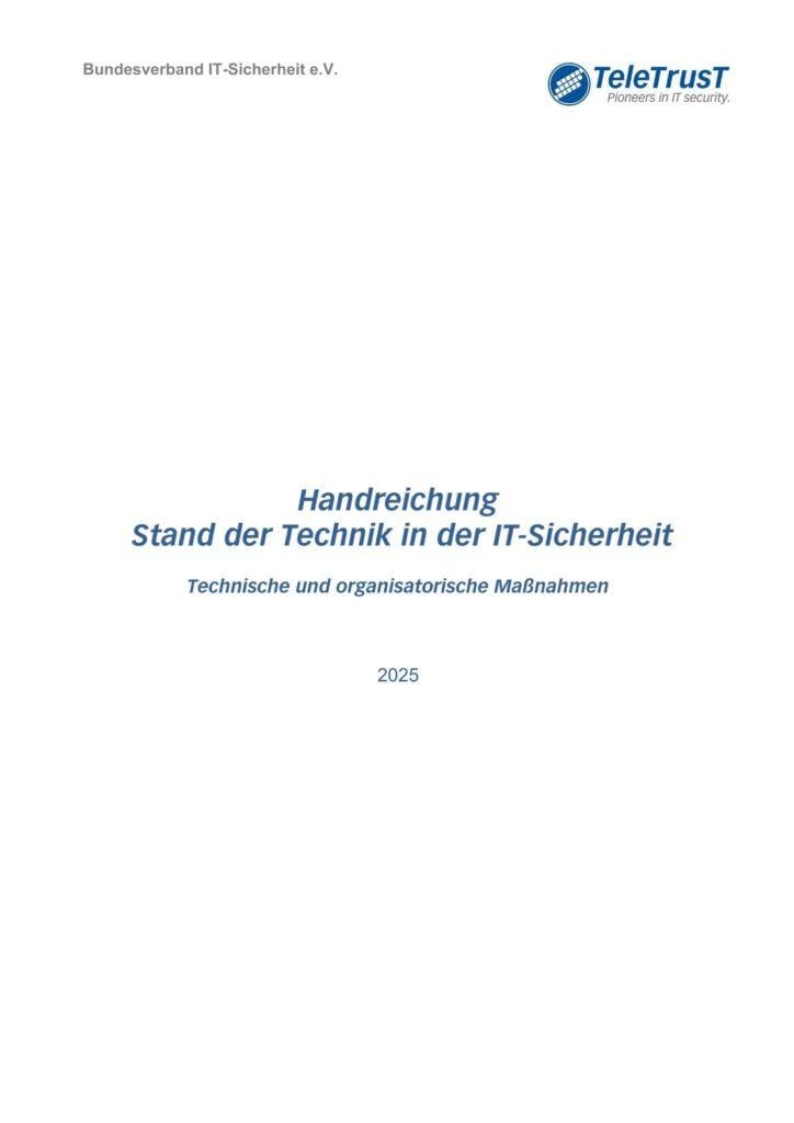 Titelbild TeleTrusT_Handreichung_Stand_der_Technik_2025