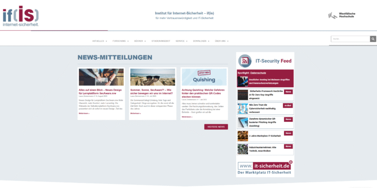 iframe auf der Homepage des Ifis